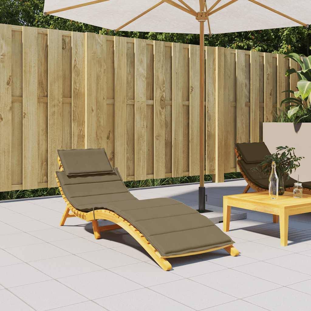 vidaXL Sonnenliegen-Auflage Melange Taupe 186x58x4 cm Stoff
