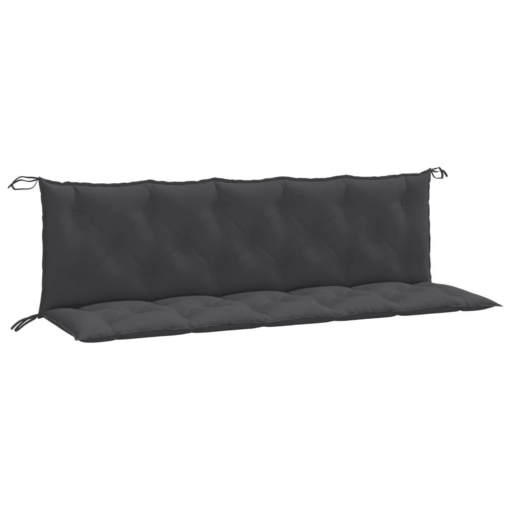 vidaXL Gartenbank-Auflagen 2 Stk. Melange Anthrazit 180x50x7 cm Stoff