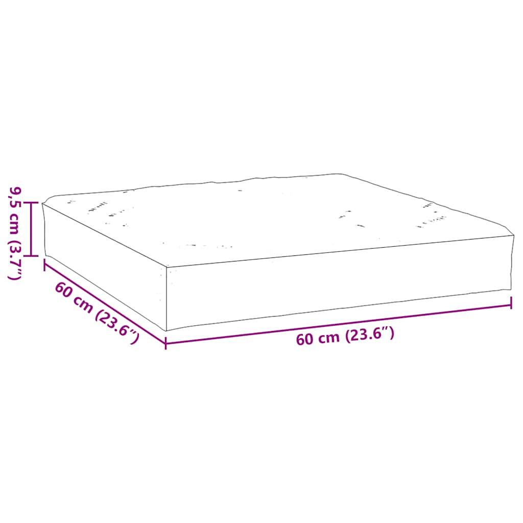 vidaXL Palettenkissen Melange Beige 60x60x10 cm Stoff