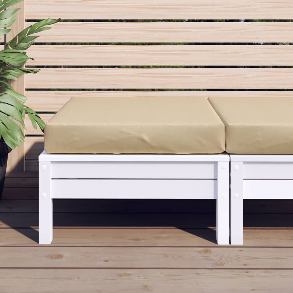 vidaXL Palettenkissen Melange Beige 60x60x10 cm Stoff