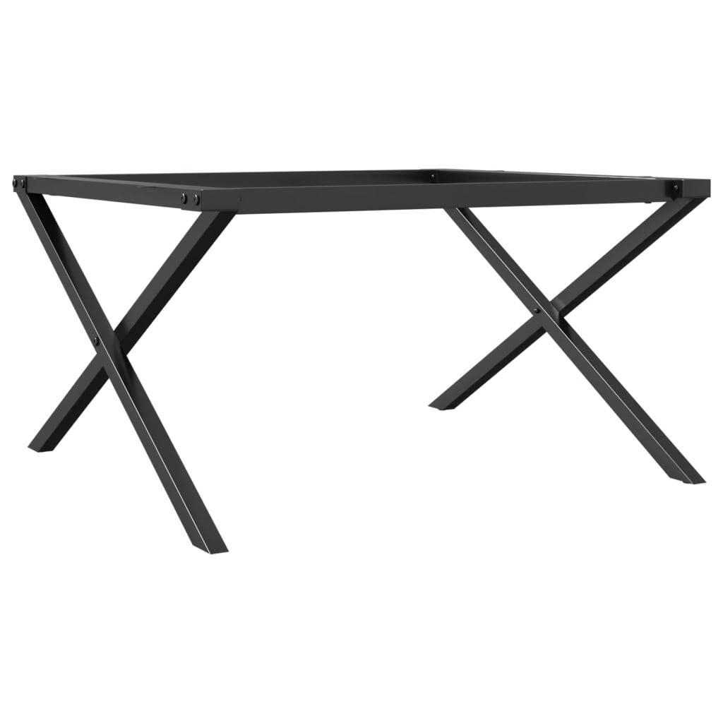 vidaXL Couchtisch-Gestell in X-Form 70x60x43 cm Stahl