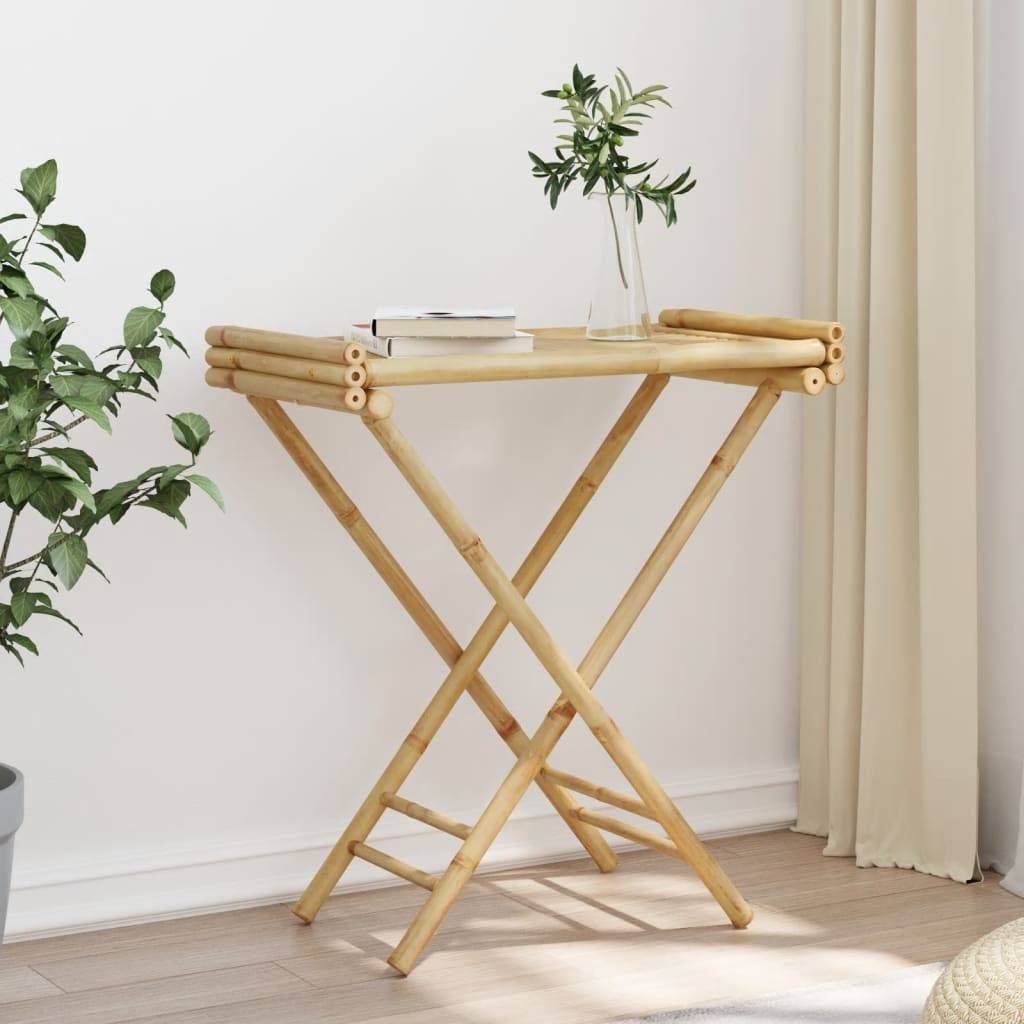 vidaXL Tabletttisch Klappbar 70,5x42,5x80 cm Bambus
