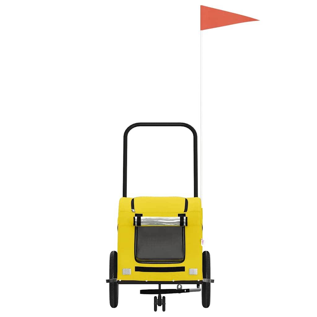 vidaXL Fahrradanhänger Gelb Oxford-Gewebe und Eisen