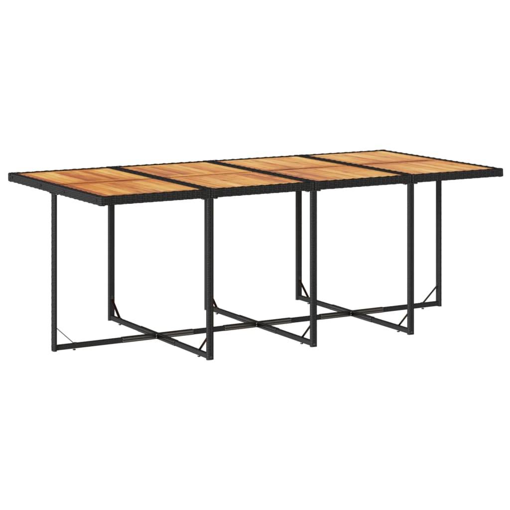 vidaXL 17-tlg. Garten-Essgruppe mit Kissen Schwarz Poly Rattan