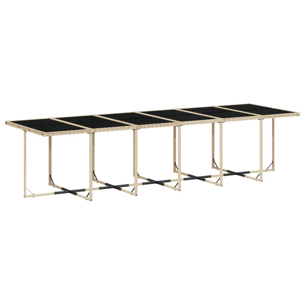 vidaXL 13-tlg. Garten-Essgruppe mit Kissen Schwarz Poly Rattan