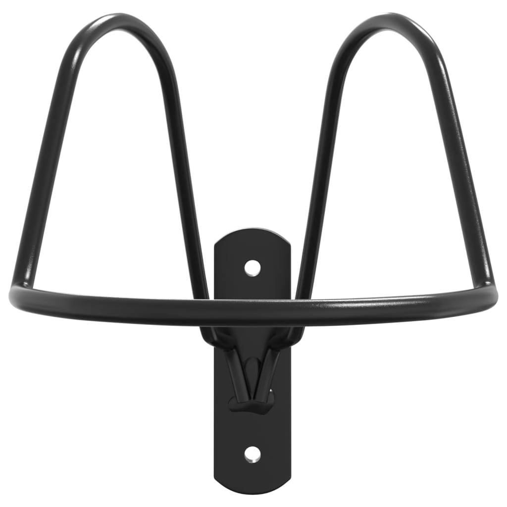 vidaXL Wandhalter für Reithelm Schwarz Stahl