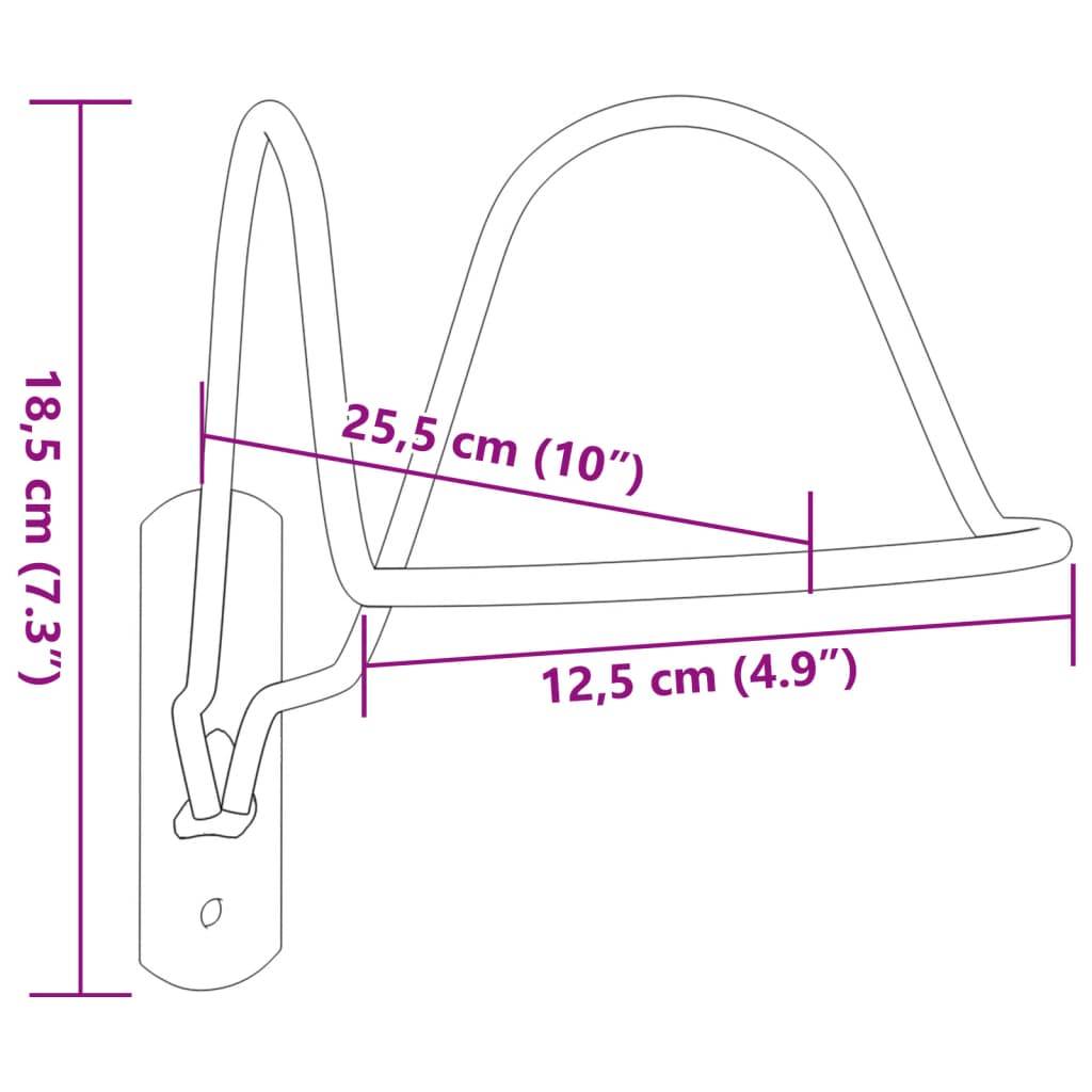 vidaXL Wandhalter für Reithelm Schwarz Stahl