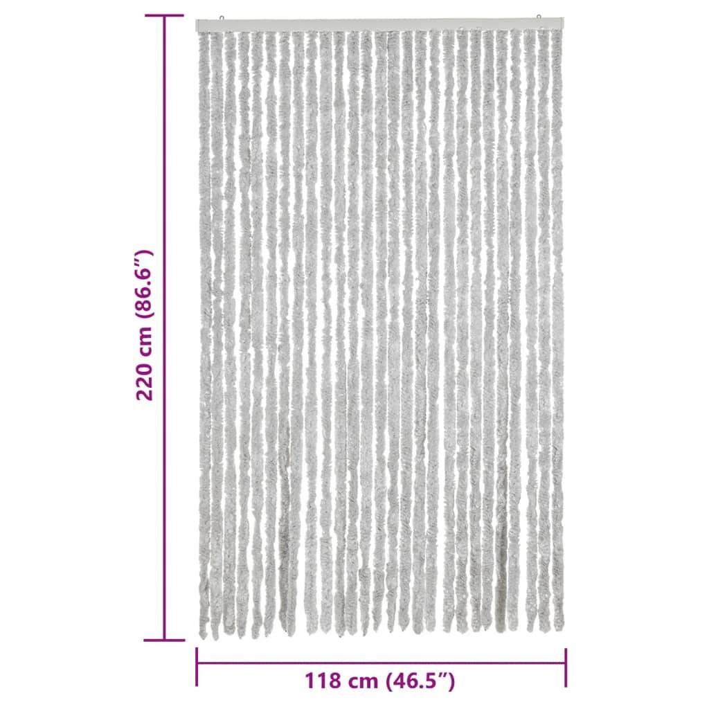 vidaXL Fliegenvorhang Grau 118x220 cm Chenille