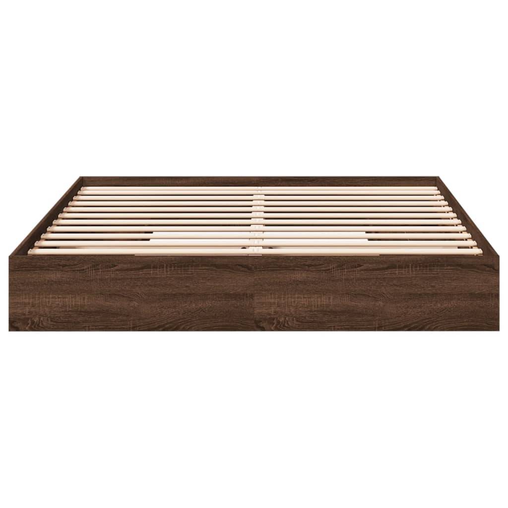 vidaXL Bettgestell mit Schubladen Braun Eichen-Optik 200x200 cm