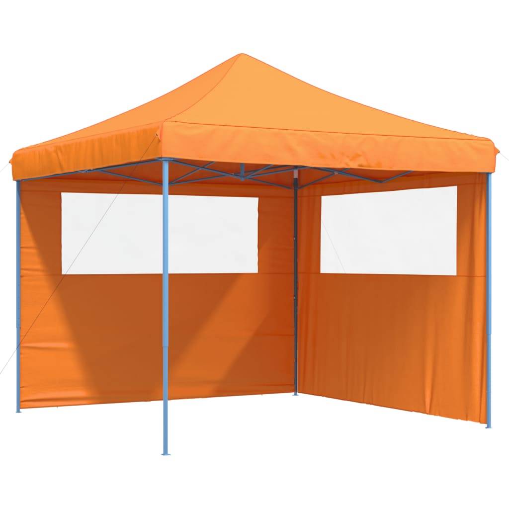 vidaXL Partyzelt Faltbar Pop-Up mit 2 Seitenteilen Orange