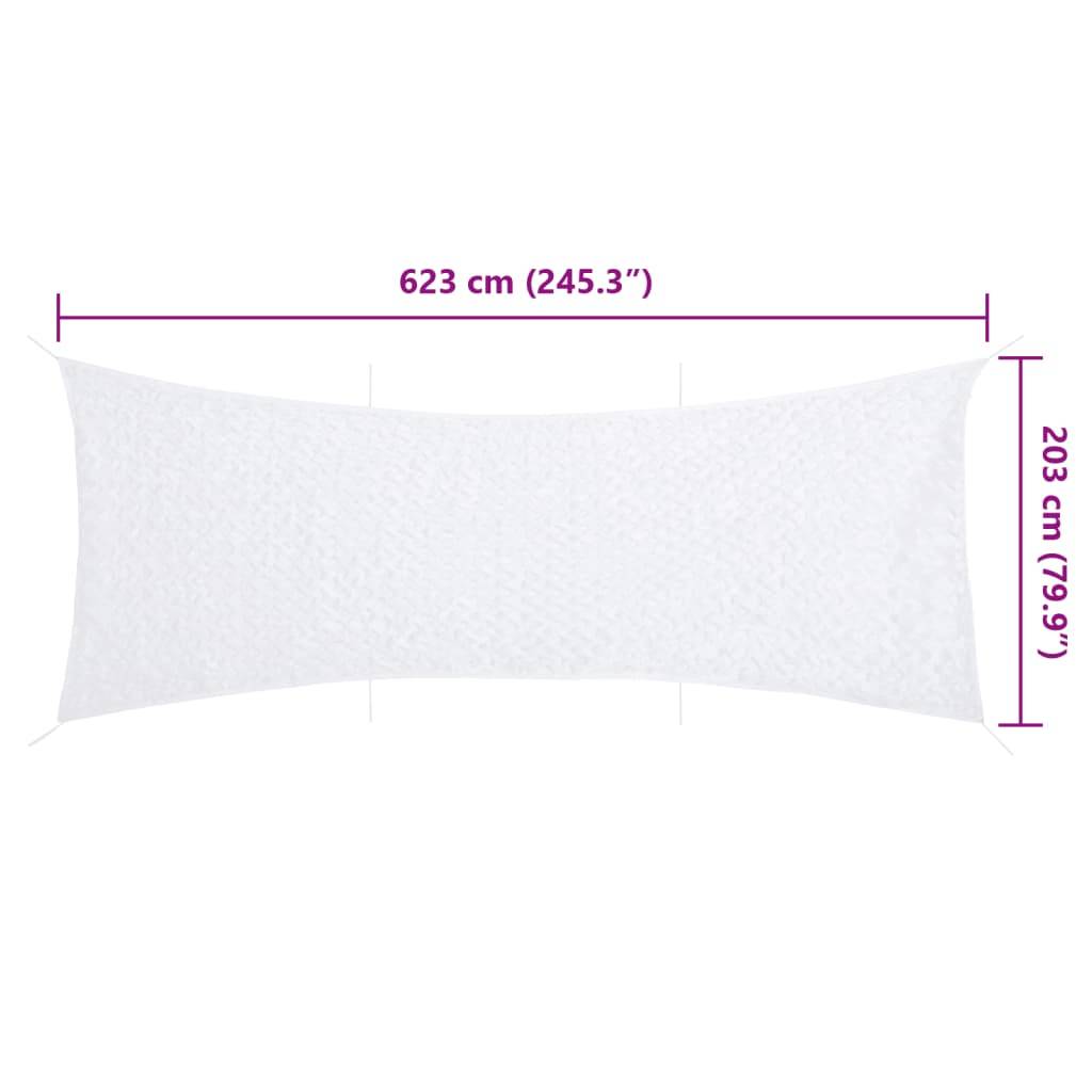 vidaXL Tarnnetz mit Aufbewahrungstasche 623x203 cm Weiß