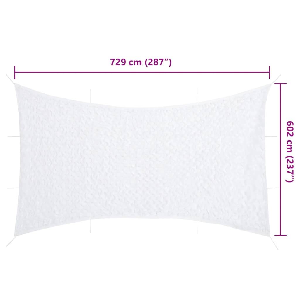 vidaXL Tarnnetz mit Aufbewahrungstasche 729x602 cm Weiß