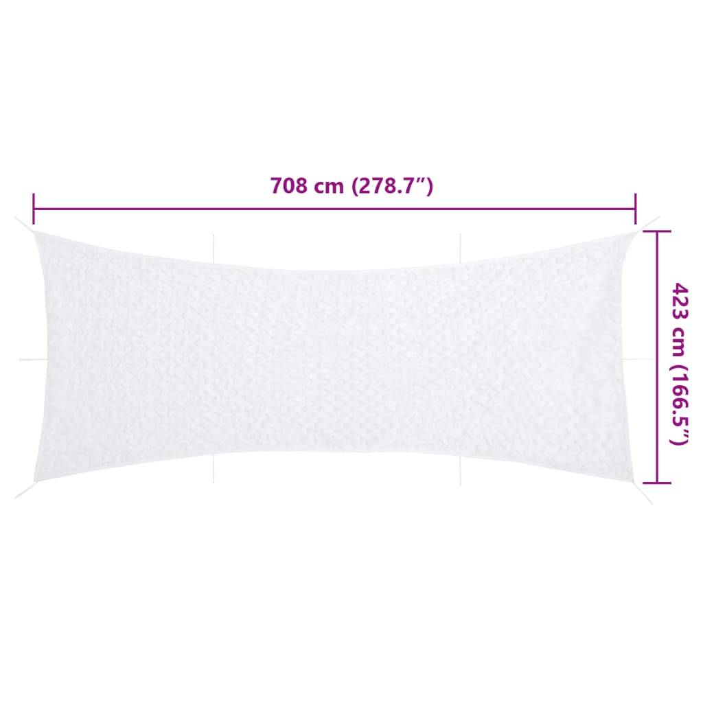 vidaXL Tarnnetz mit Aufbewahrungstasche 708x423 cm Weiß