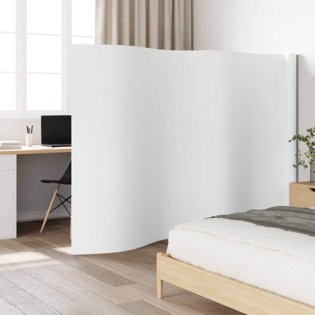 vidaXL Paravent Weiß 165x600 cm Bambus