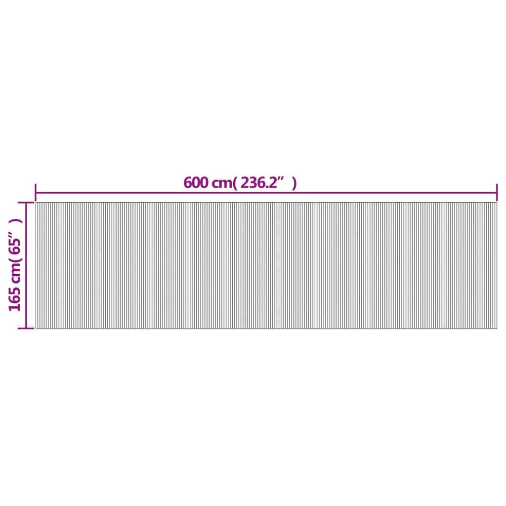 vidaXL Paravent Weiß 165x600 cm Bambus