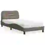 vidaXL Bett mit Matratze "Hvar" Taupe 80x200 cm Stoff vidaXL Bett mit Matratze "Hvar" Taupe 80x200 cm Stoff