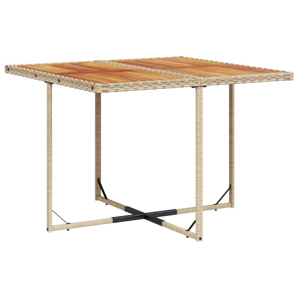 vidaXL 11-tlg. Garten-Essgruppe mit Kissen Beige Poly Rattan