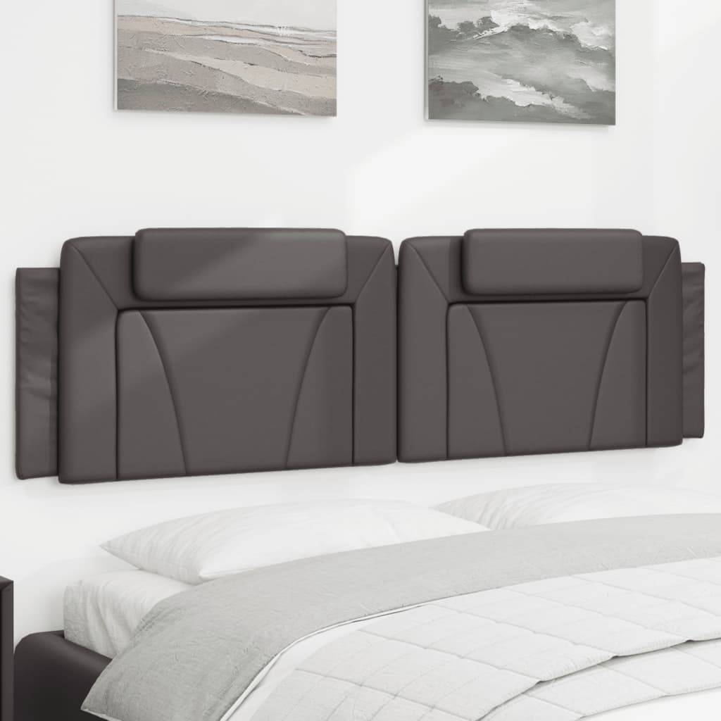 vidaXL Kopfteil-Kissen "Viana" Grau 180 cm Kunstleder