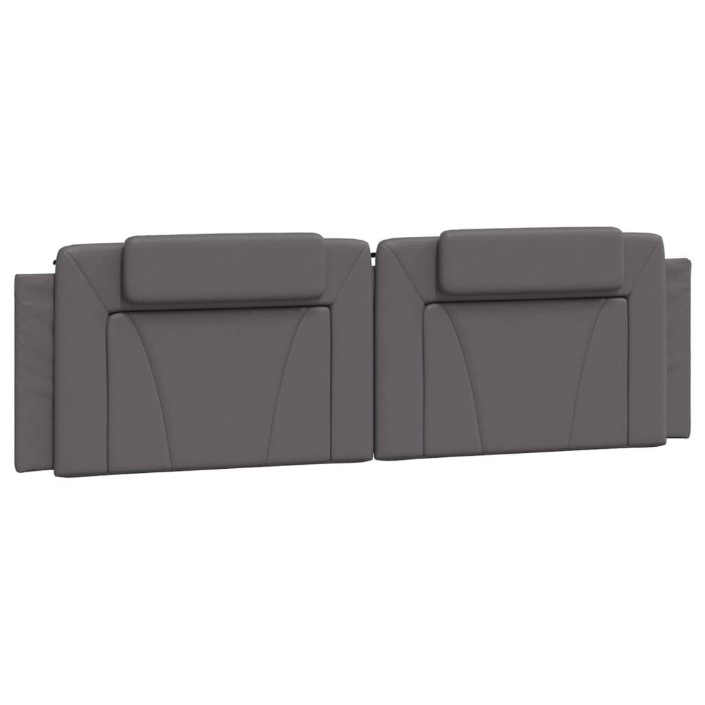 vidaXL Kopfteil-Kissen "Viana" Grau 180 cm Kunstleder