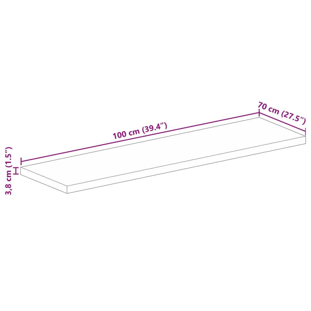 vidaXL Tischplatte 100x70x3,8 cm Rechteckig Massivholz Akazie