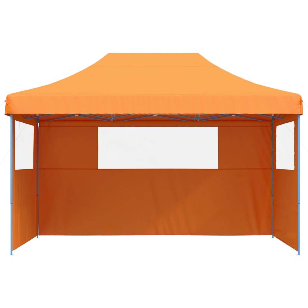 vidaXL Partyzelt Faltbar Pop-Up mit 3 Seitenteilen Orange