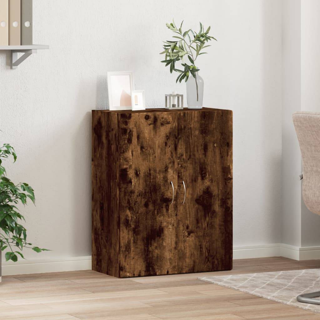 vidaXL Aktenschrank Räuchereiche 60x32x77,5 cm Holzwerkstoff
