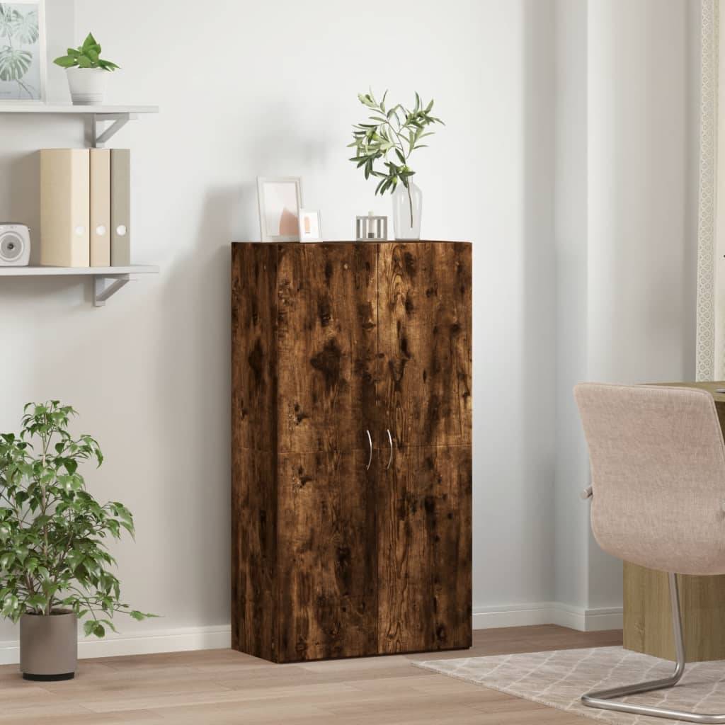 vidaXL Aktenschrank Räuchereiche 60x32x115 cm Holzwerkstoff