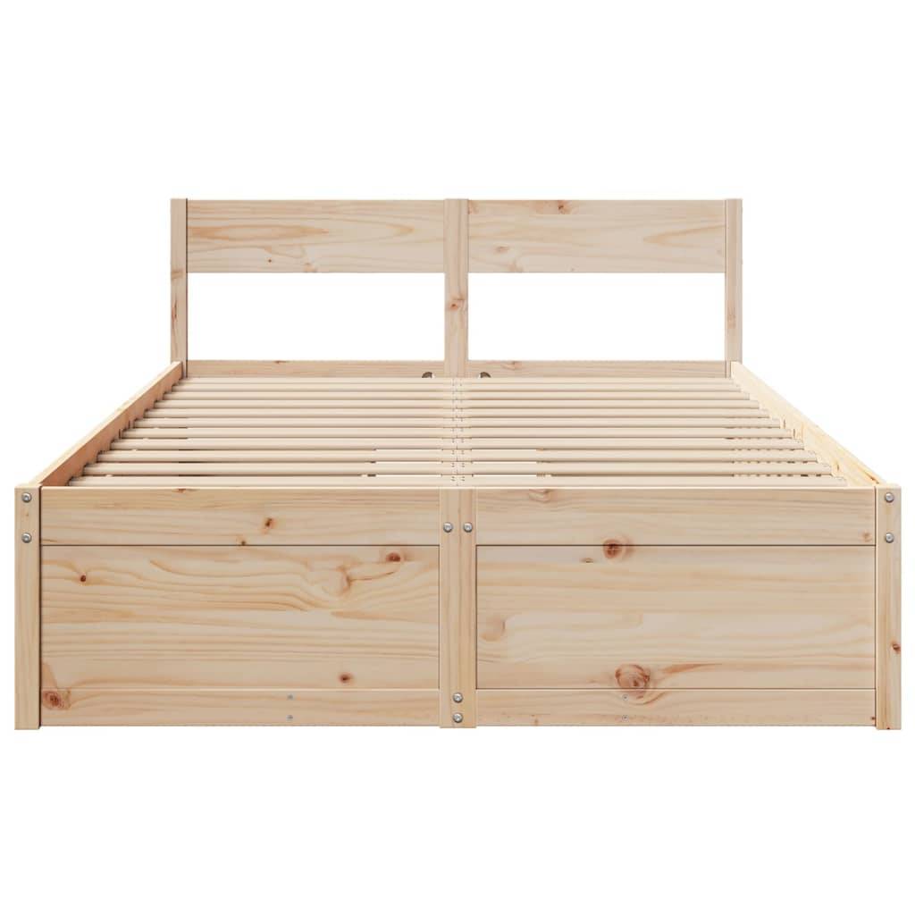 vidaXL Massivholzbett ohne Matratze 120x200 cm Kiefernholz