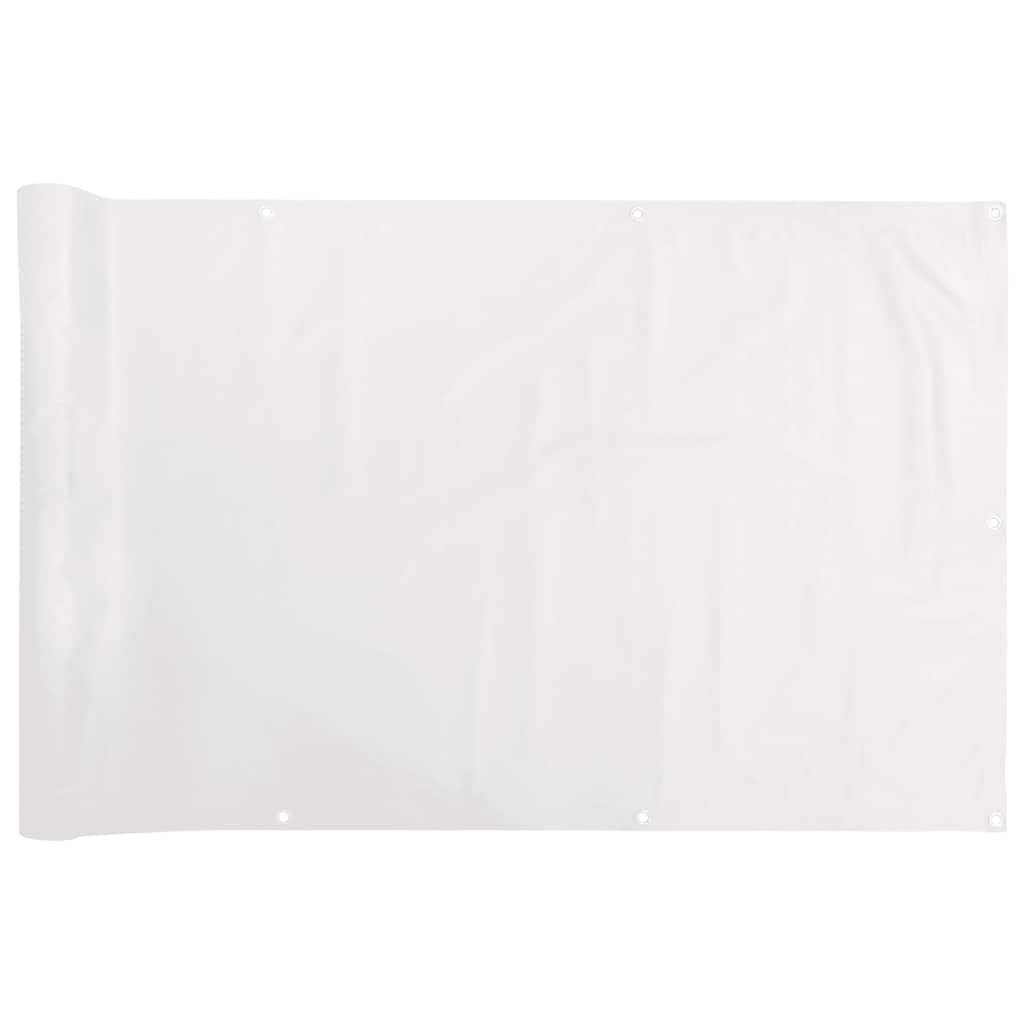 vidaXL Balkon-Sichtschutz Weiß 400x120 cm PVC