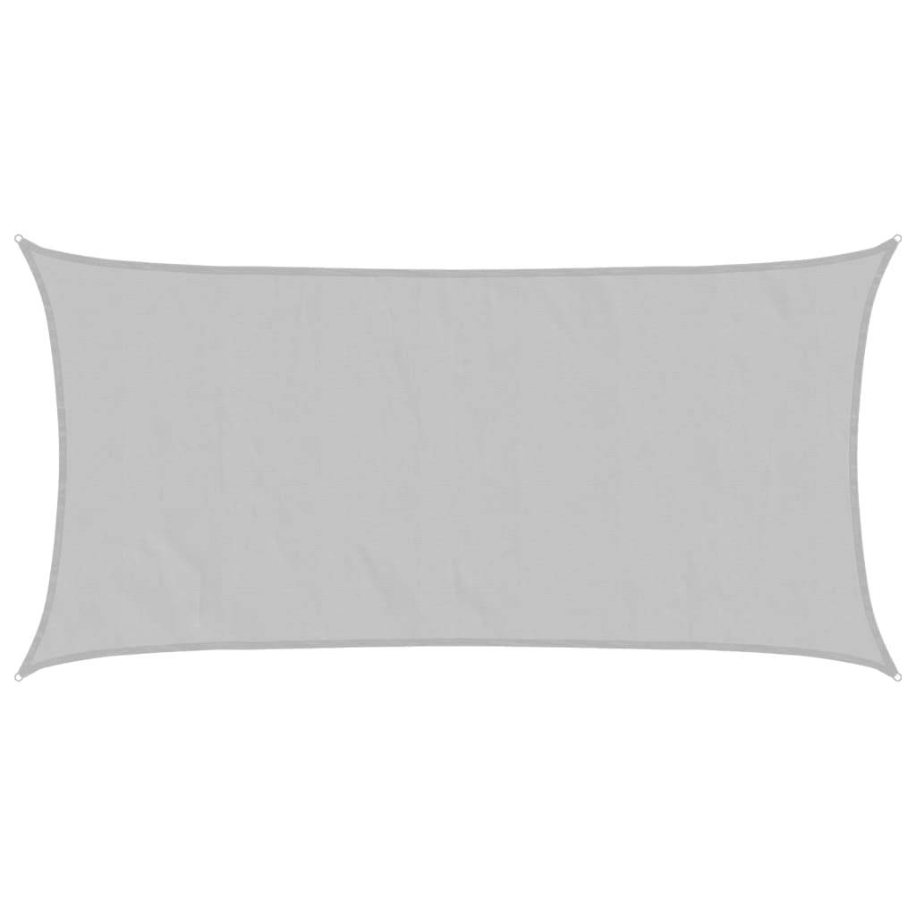 vidaXL Sonnensegel Hellgrau 4x2 m 100% Polyester Oxford