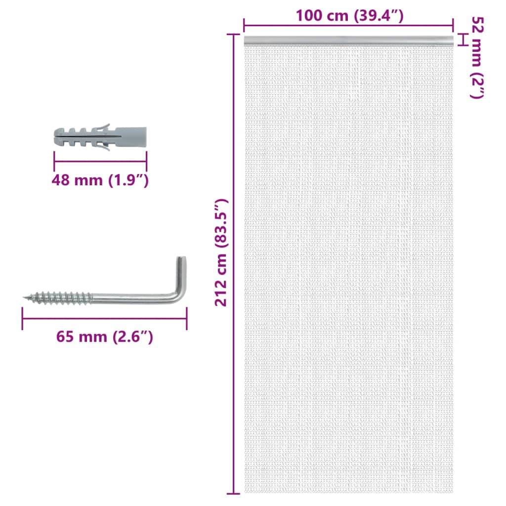vidaXL Türvorhang aus Ketten 100x212 cm Aluminium