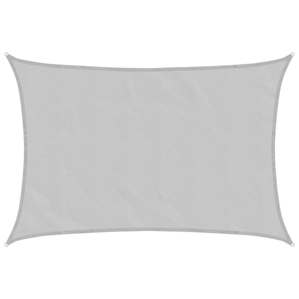 vidaXL Sonnensegel Hellgrau 6x4 m 100% Polyester Oxford