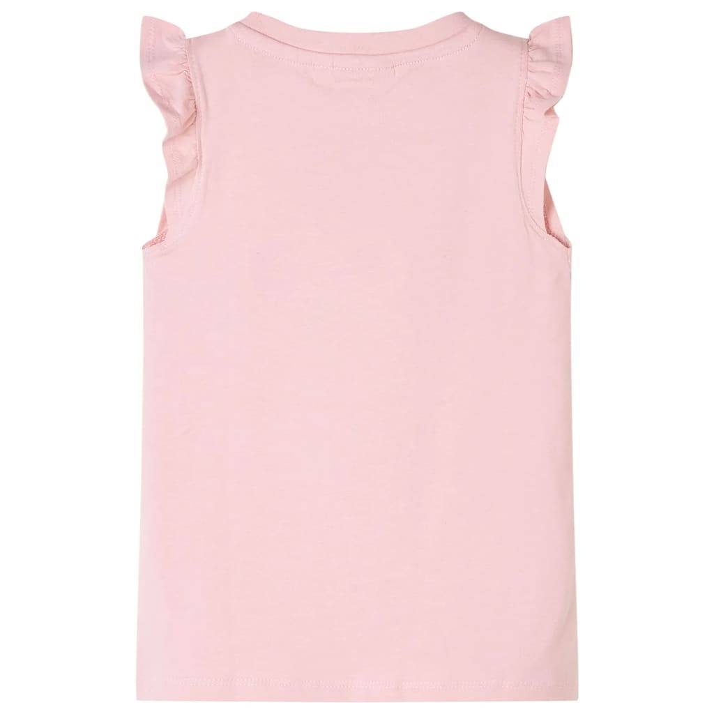 Kinder-T-Shirt mit Rüschenärmeln Hellrosa 116