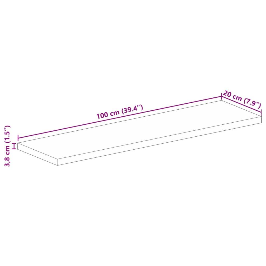 vidaXL Tischplatte 100x20x3,8 cm Rechteckig Altholz Massiv
