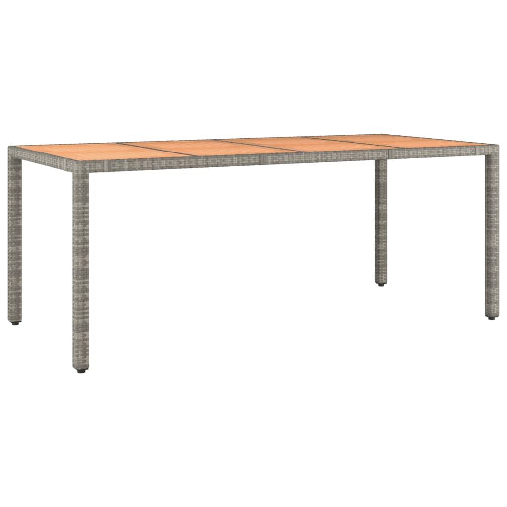 vidaXL 9-tlg. Garten-Essgruppe mit Kissen Grau Poly Rattan