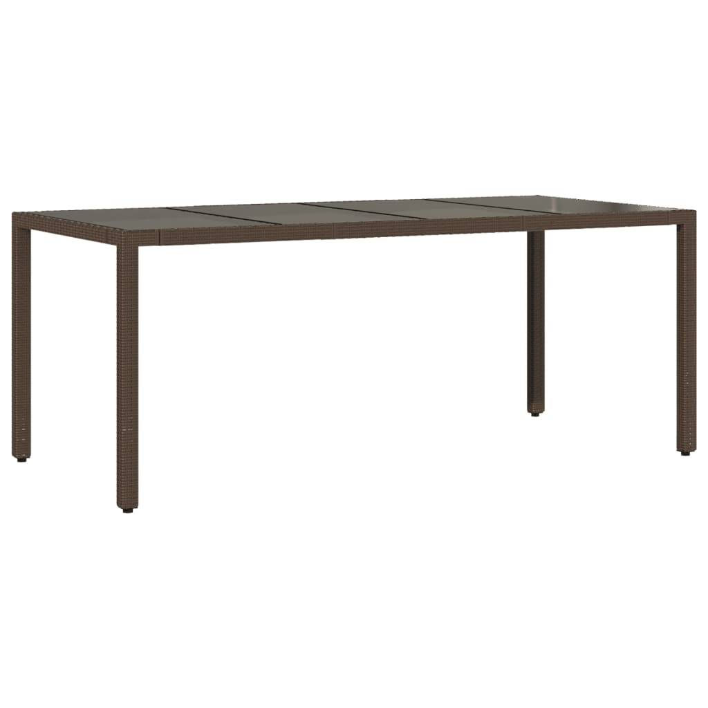 vidaXL 9-tlg. Garten-Essgruppe mit Kissen Braun Poly Rattan