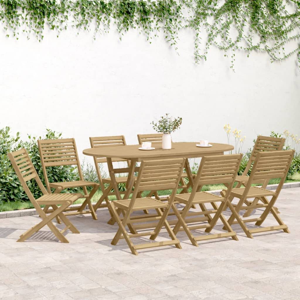 vidaXL Gartenstühle 8 Stk. Klappbar 48,5x61,5x87 cm Massivholz Akazie