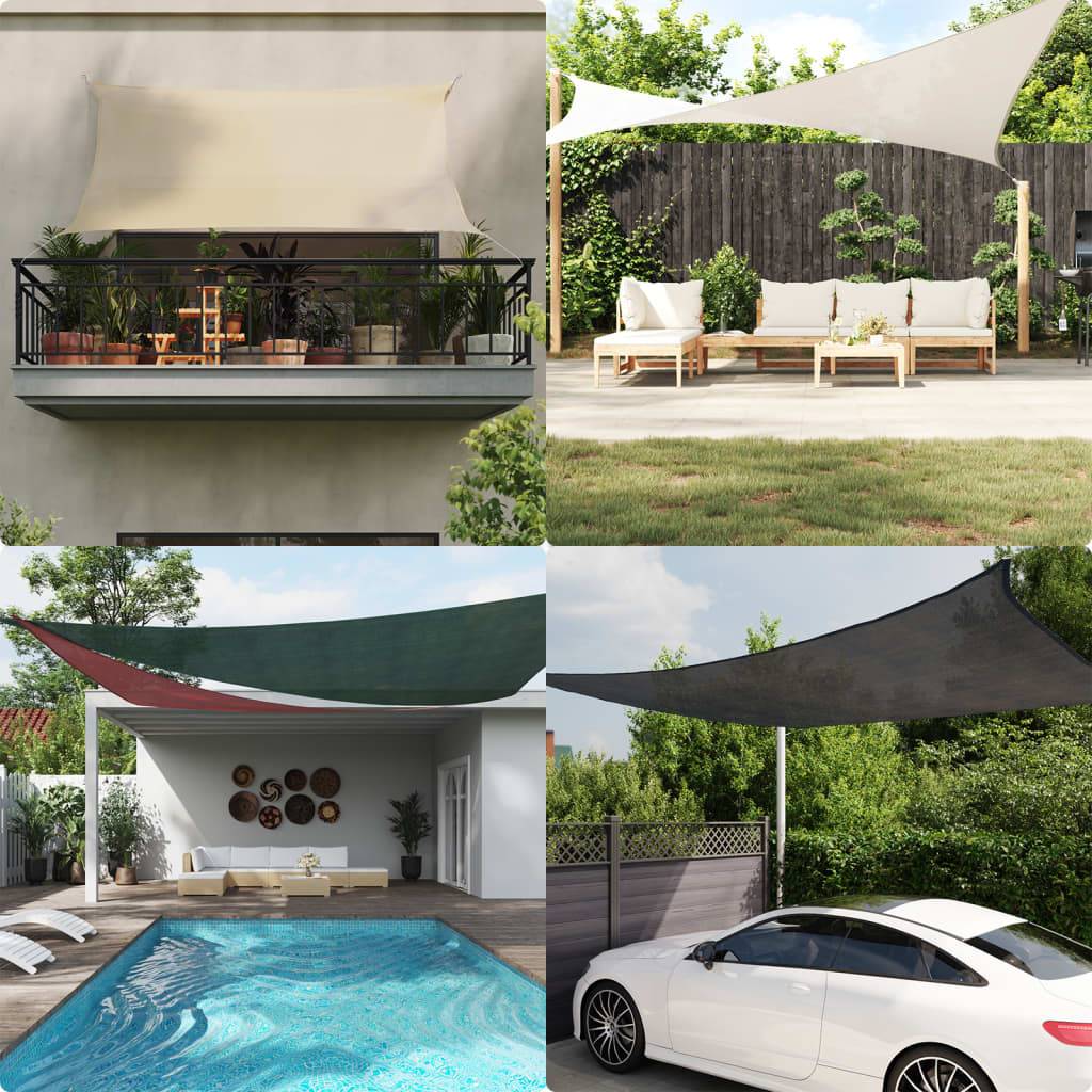 vidaXL Sonnensegel 160 g/m² Terrakottarot 6x8 m HDPE