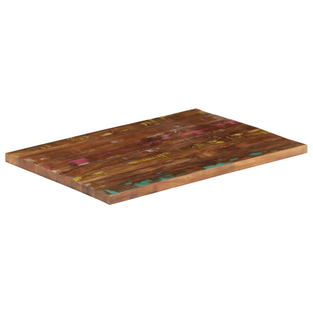 vidaXL Tischplatte 90x60x3,8 cm Rechteckig Altholz Massiv