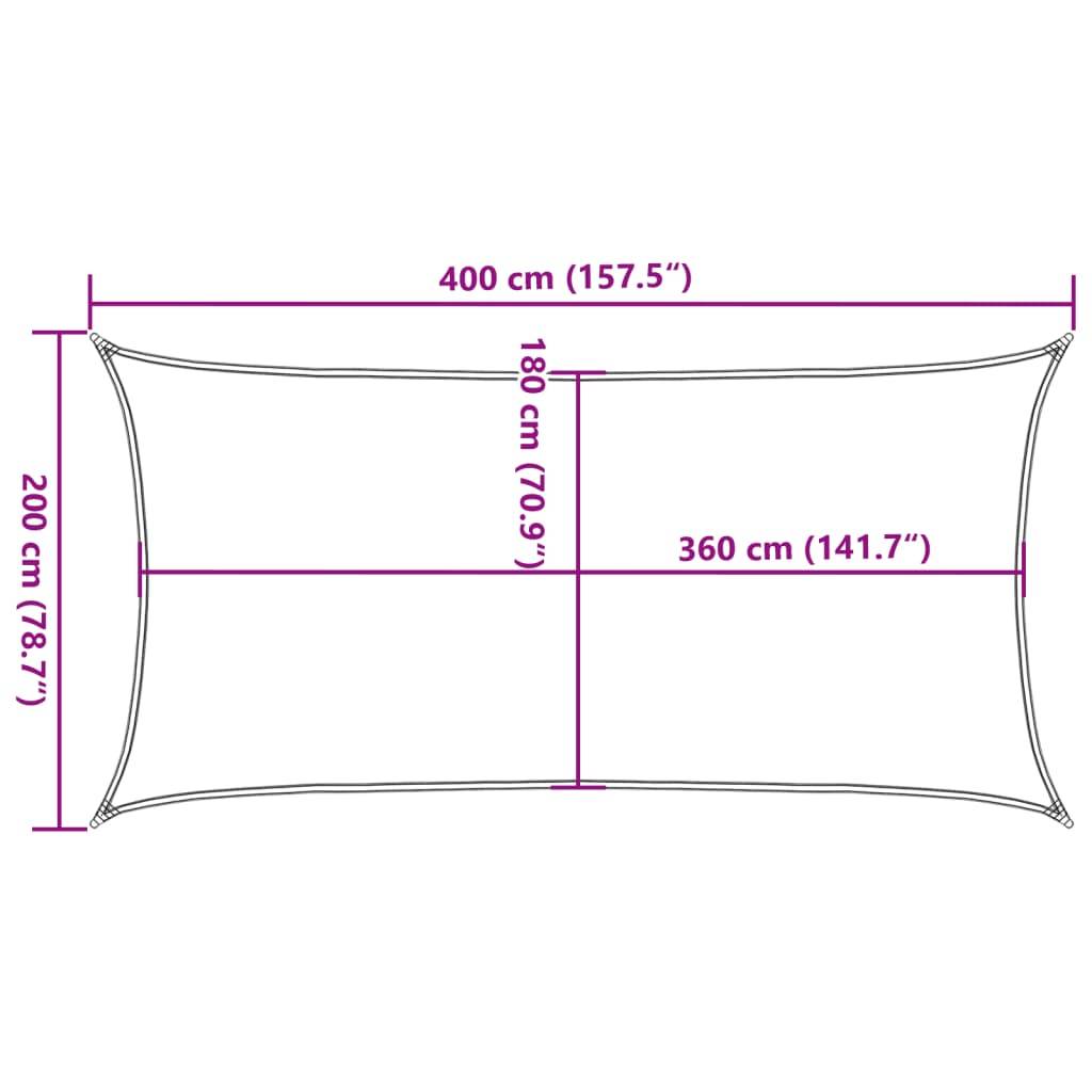 vidaXL Sonnensegel 160 g/m² Orange 2x4 m HDPE
