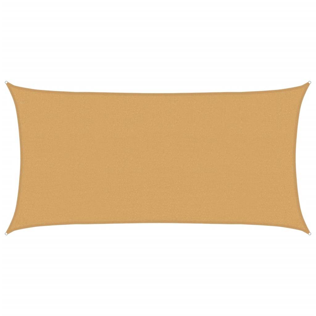 vidaXL Sonnensegel 160 g/m² Rechteckig Sandfarben 2x4 m HDPE