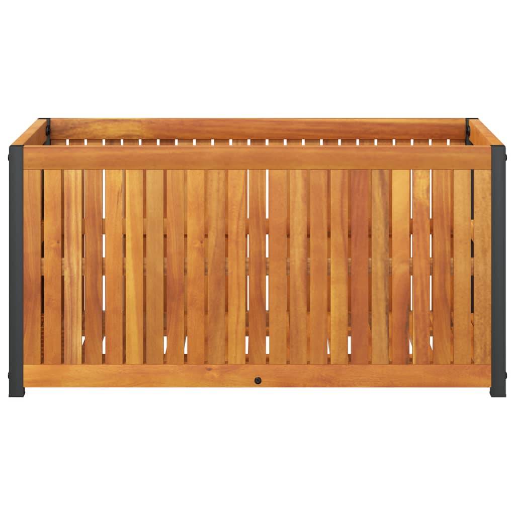 vidaXL Pflanzkübel 85x45x44 cm Massivholz Akazie und Stahl