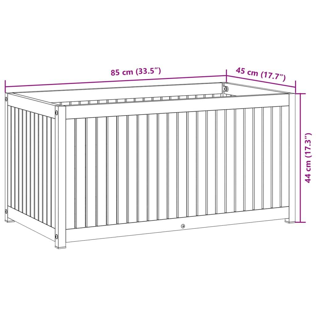 vidaXL Pflanzkübel 85x45x44 cm Massivholz Akazie und Stahl