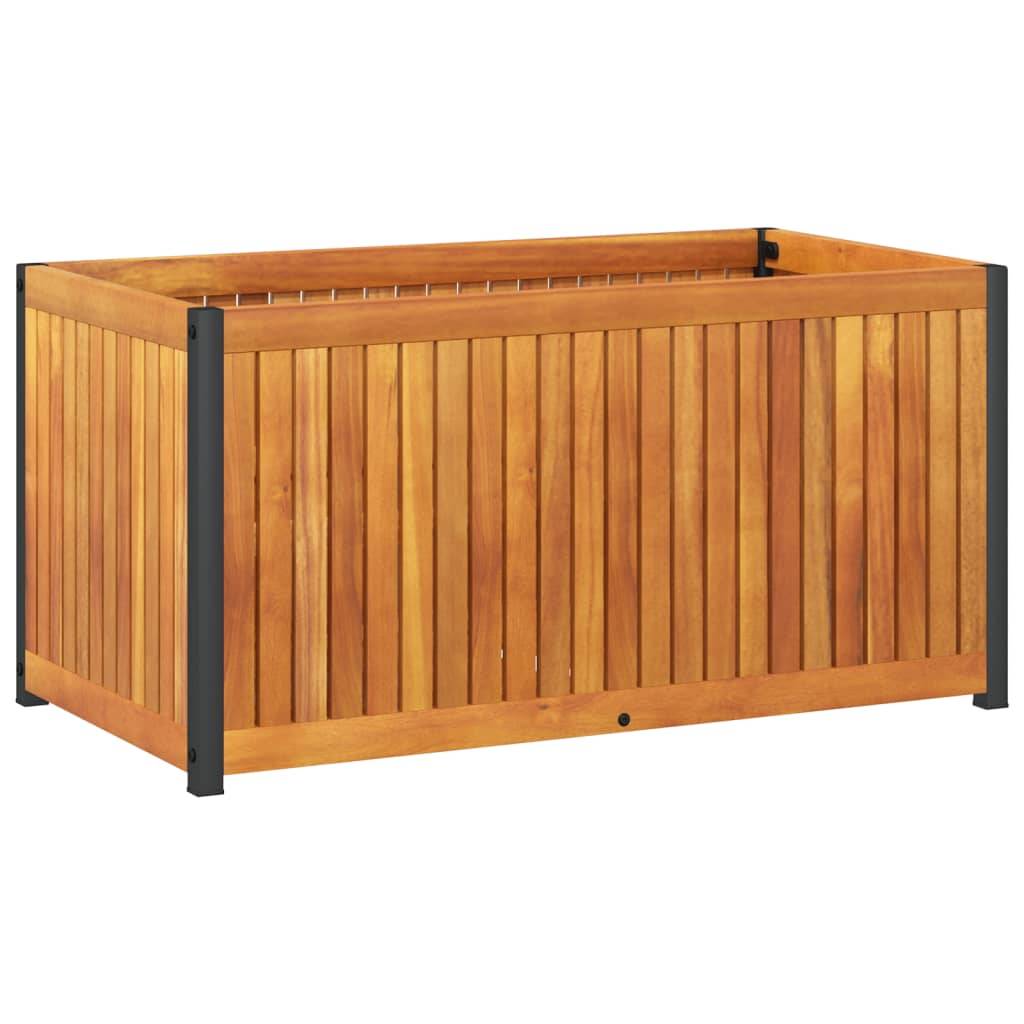 vidaXL Pflanzkübel 85x45x44 cm Massivholz Akazie und Stahl