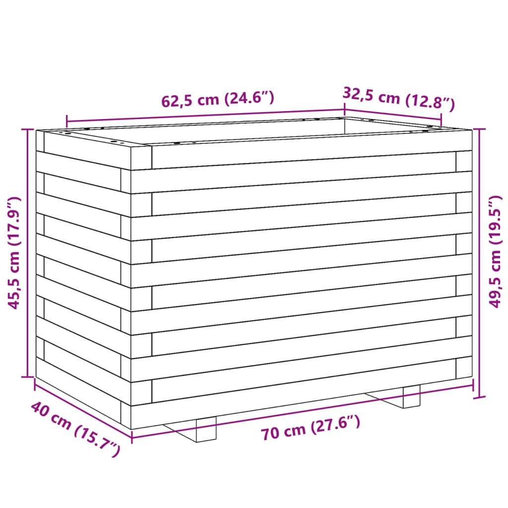 vidaXL Pflanzkübel 70x40x49,5 cm Kiefernholz Imprägniert