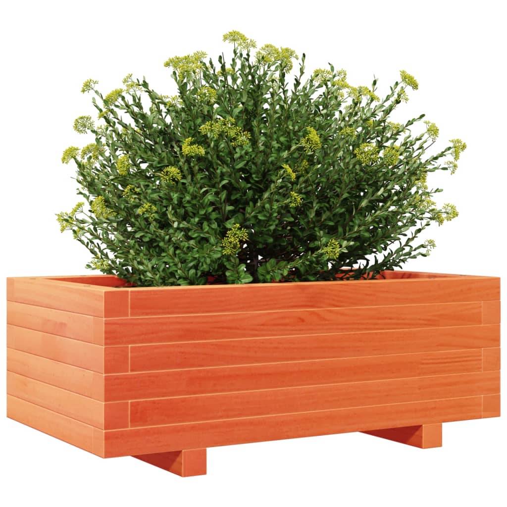 vidaXL Pflanzkübel Wachsbraun 70x40x26,5 cm Massivholz Kiefer