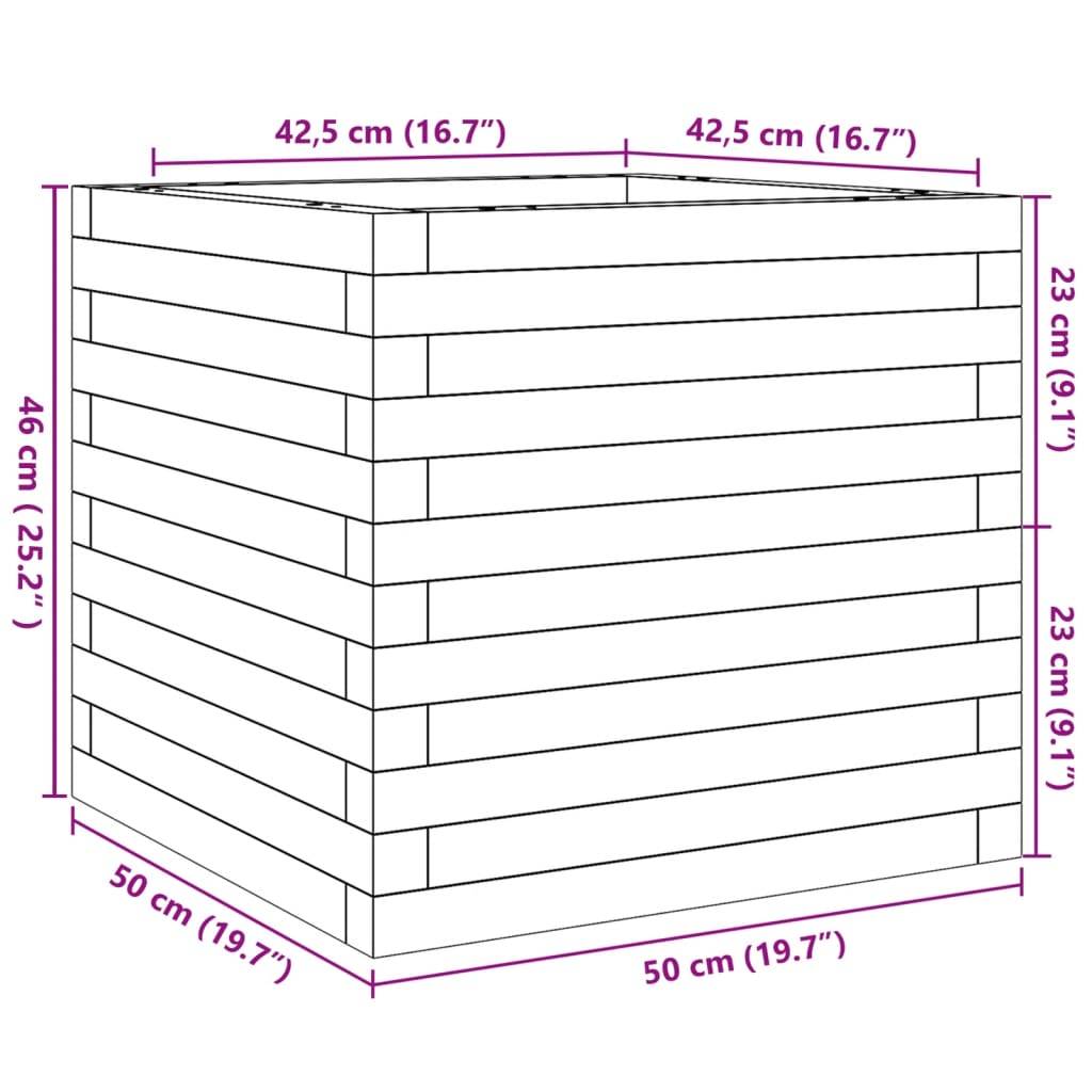 vidaXL Pflanzkübel 50x50x46 cm Massivholz Douglasie