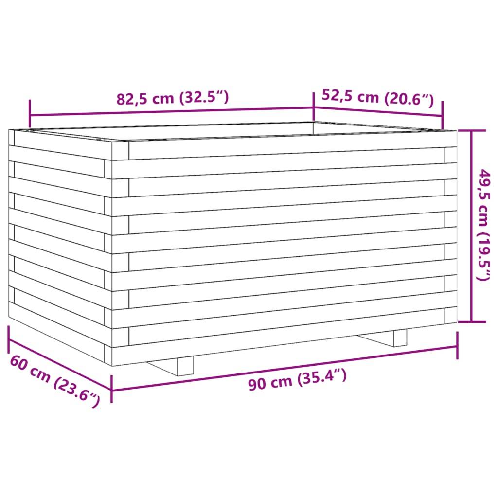 vidaXL Pflanzkübel 90x60x49,5 cm Kiefernholz Imprägniert