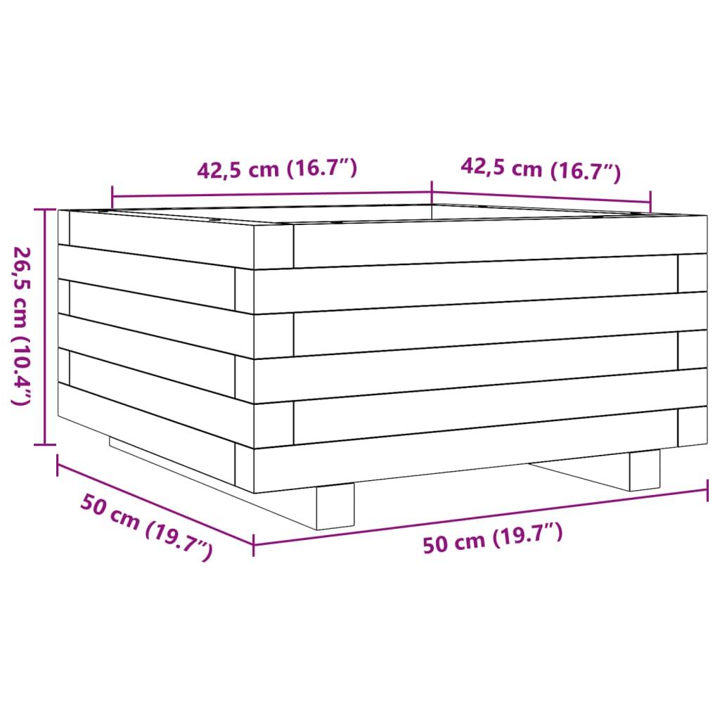 vidaXL Pflanzkübel 50x50x26,5 cm Kiefernholz Imprägniert