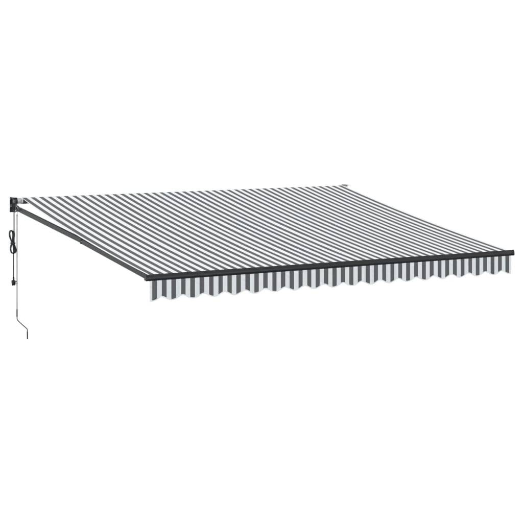 vidaXL Markise Einziehbar Anthrazit und Weiß 4,5x3 m Stoff & Aluminium